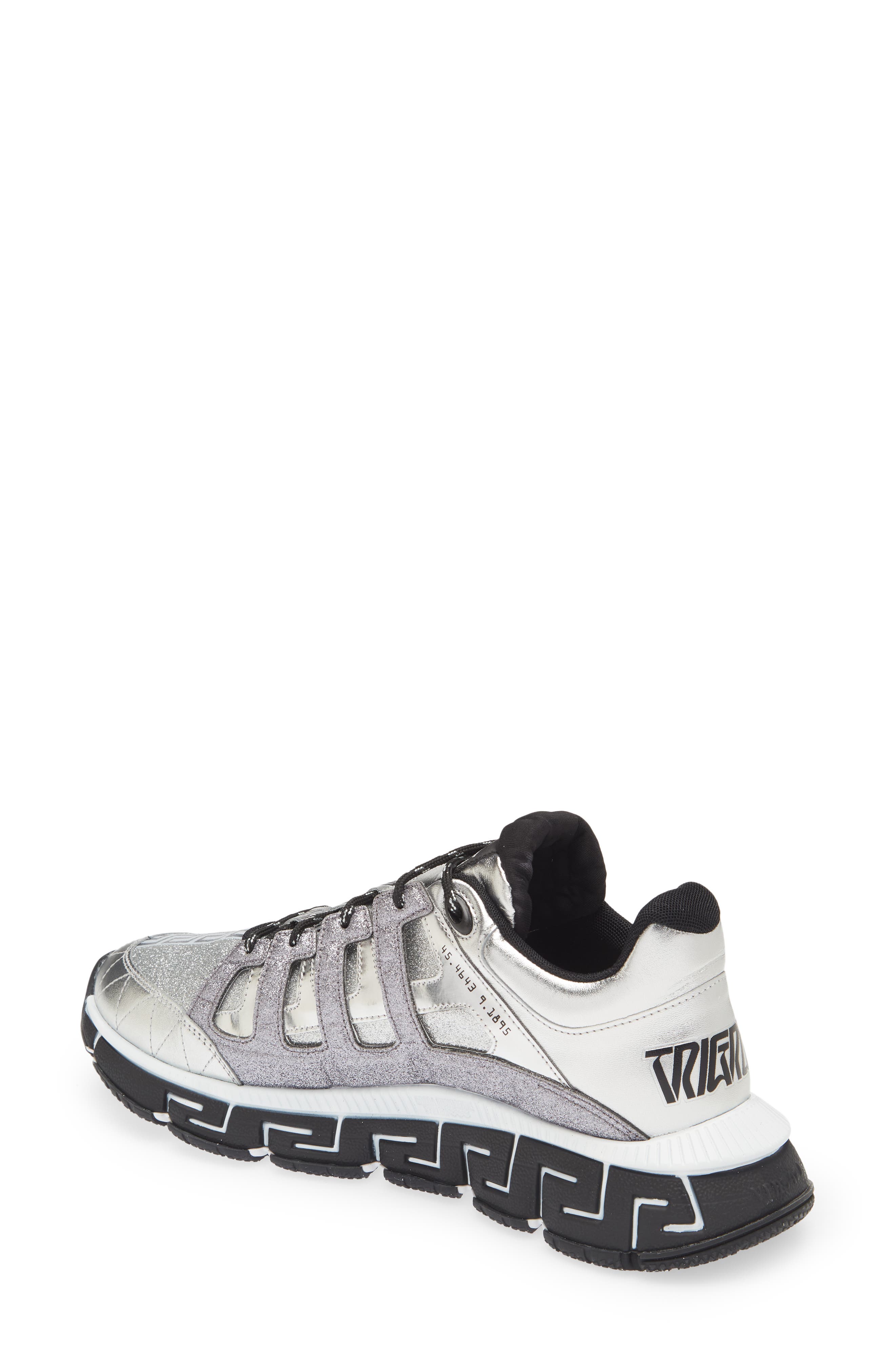 Versace Trigrecca Glitter Sneaker, Alternate, color, 