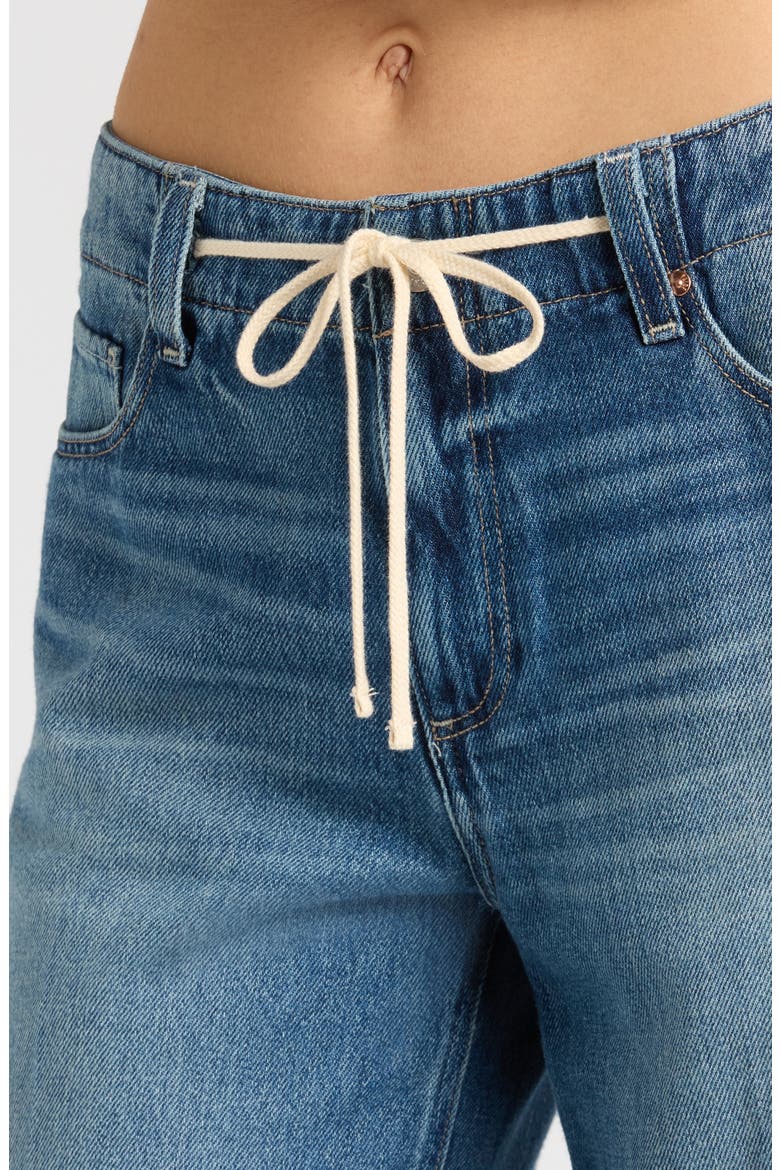 Zoey Tie Waist Wide Leg Jeans, Alternate, color, JAZZ CLUB