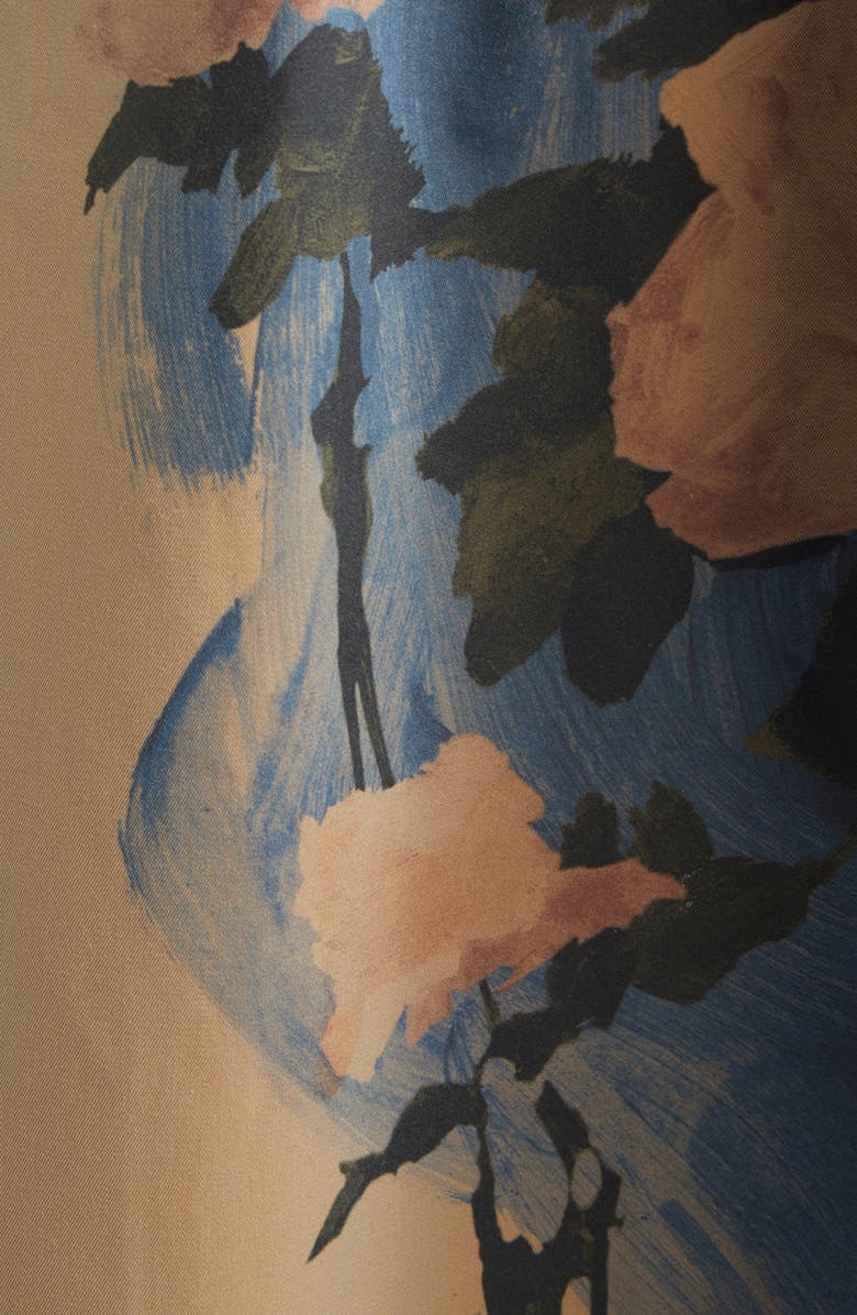 Erdem Painted Trench Coat, Alternate, color, Brushstroke Rose Camel