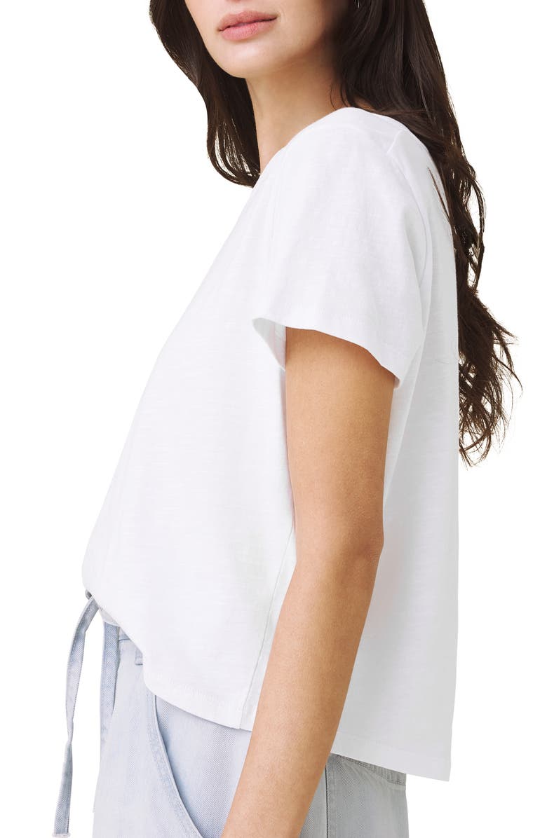 Splendid Embroidered Cutwork Seashell Cotton T-Shirt, Alternate, color, White