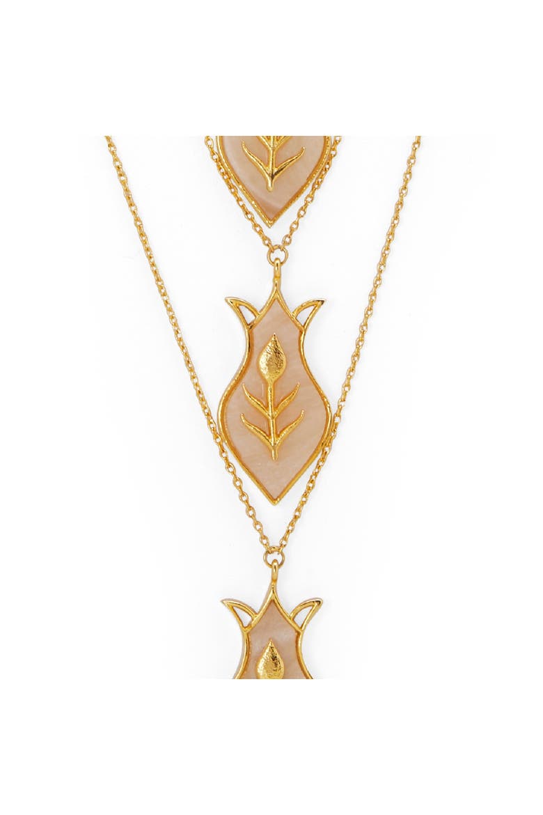 AMPHORA LAYERED NECKLACE, Alternate, color, Gold Plated