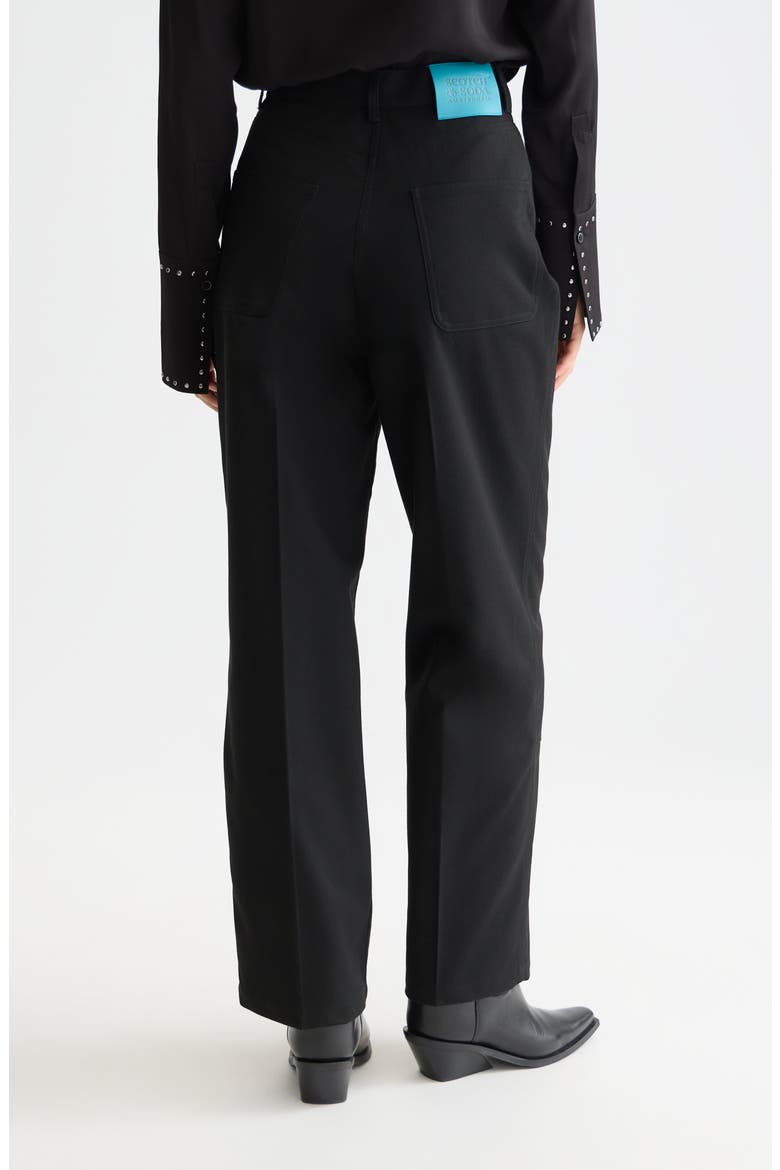 Raine Studded High Waist Wide Leg Pants, Alternate, color, METEORITE