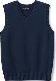 Lands' End School Uniform Kids Cotton Modal Sweater Vest