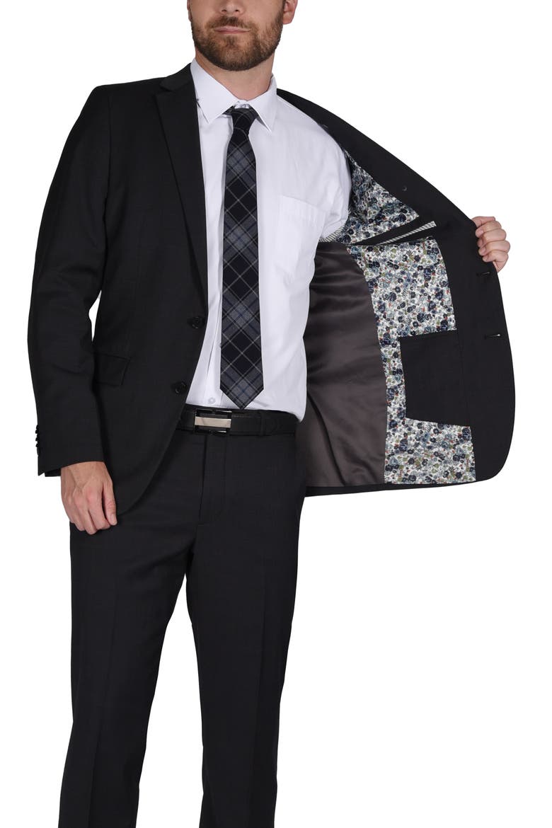 Slim Fit Wool Blend Suit, Alternate, color, CHARCOAL