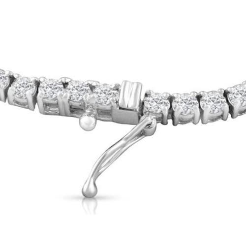 Bliss Diamond 38ct Diamond Tennis Necklace 16.5" In Yellow Gold