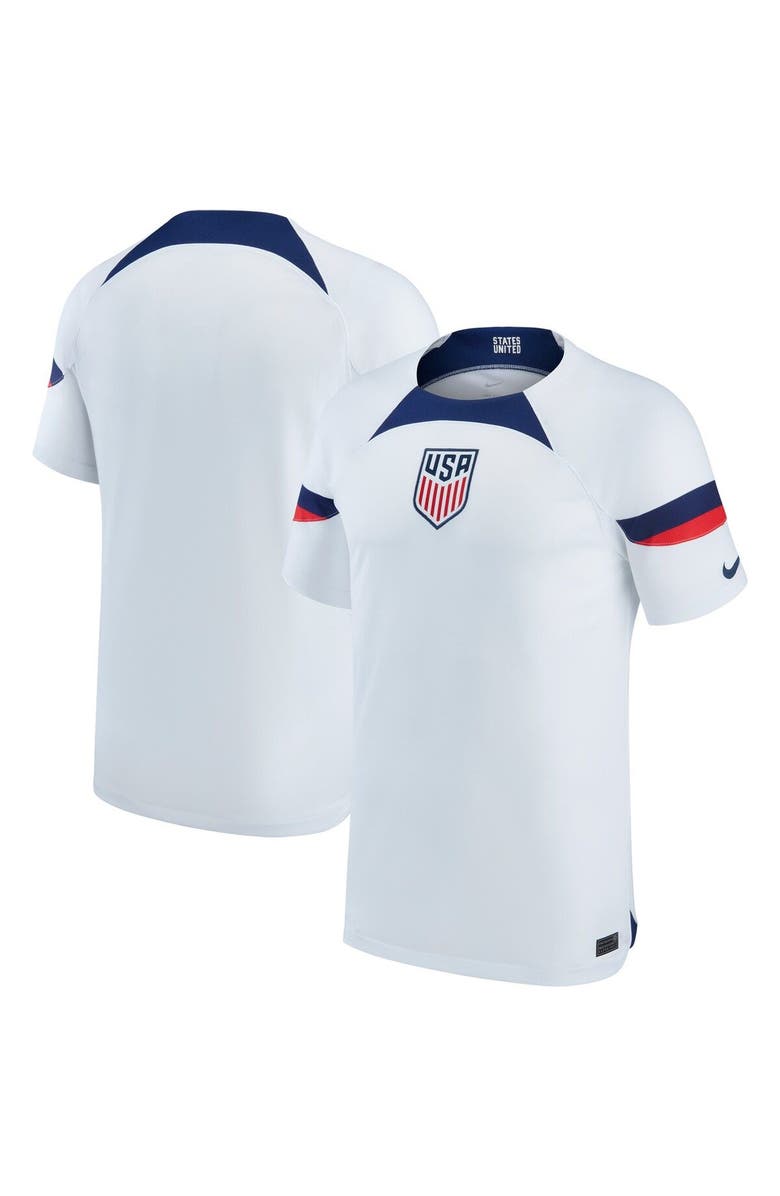 Nike Men's Nike White USMNT 2022/23 Home Breathe Stadium Replica Blank Jersey, Main, color,