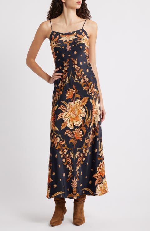 Majestic Garden Slip Maxi Dress