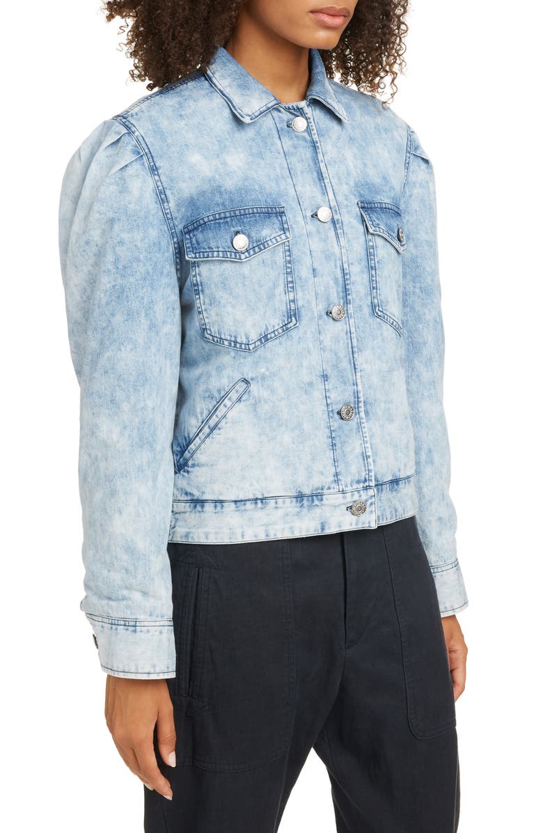 Isabel Marant Étoile Iolinea Stonewash Denim Jacket, Alternate, color,