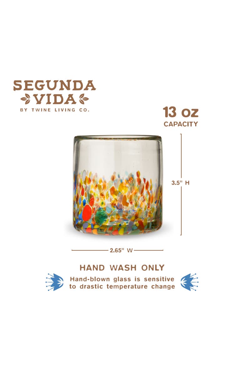 TWINE Segunda Vida Artistico Recycled Tumblers Set of 2, Alternate, color, Multicolor