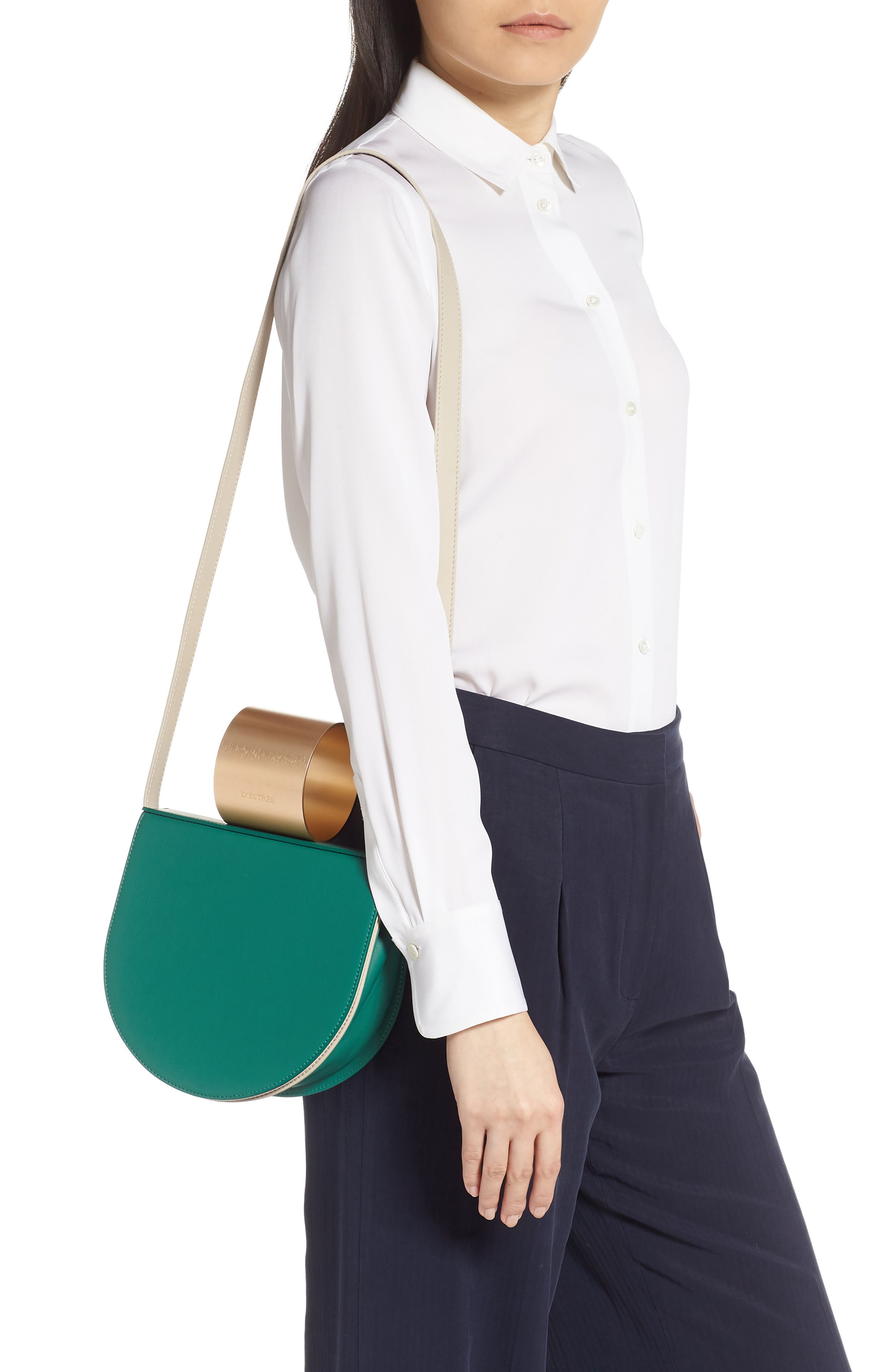 DESTREE D ESTREE D'Estrëe Mini Lucio Cuff Handle Leather Bag, Alternate, color, 