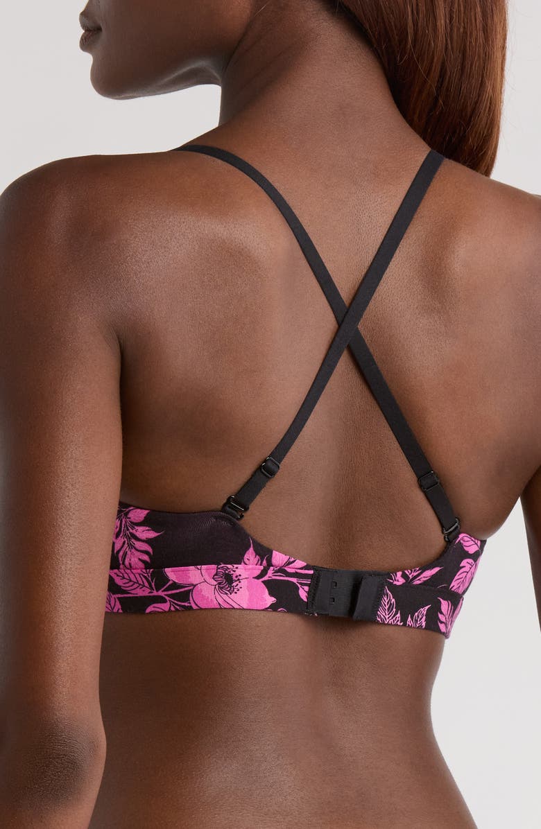 MeUndies FeelFree Bra, Alternate, color, Pink Bloom