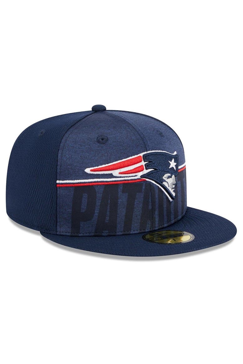 Men's New Era Navy New England Patriots 2023 NFL Training Camp 59FIFTY Fitted Hat, Alternate, color, Navy