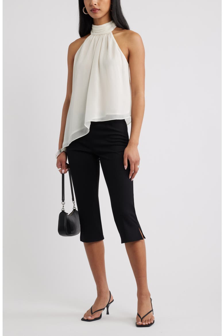 Asymmetric Woven Top, Alternate, color, IVORY