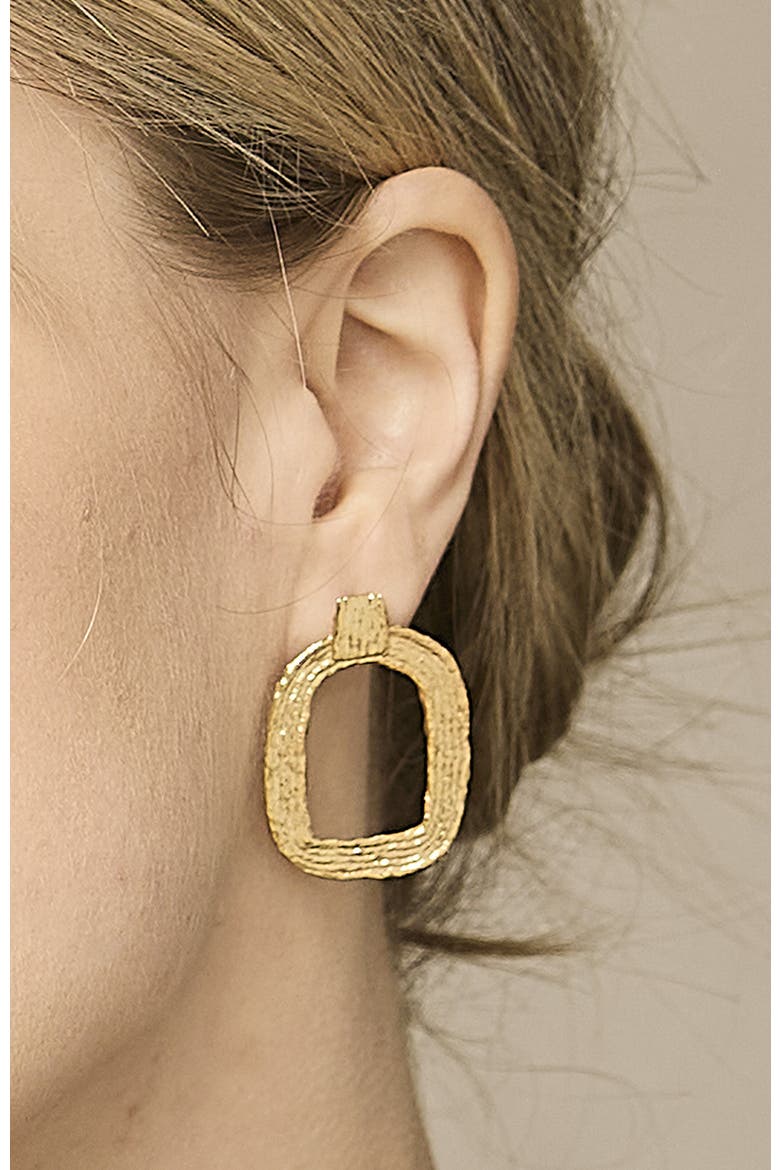 Eva Hoop Earrings - 14K Gold Plate, Alternate, color, Gold