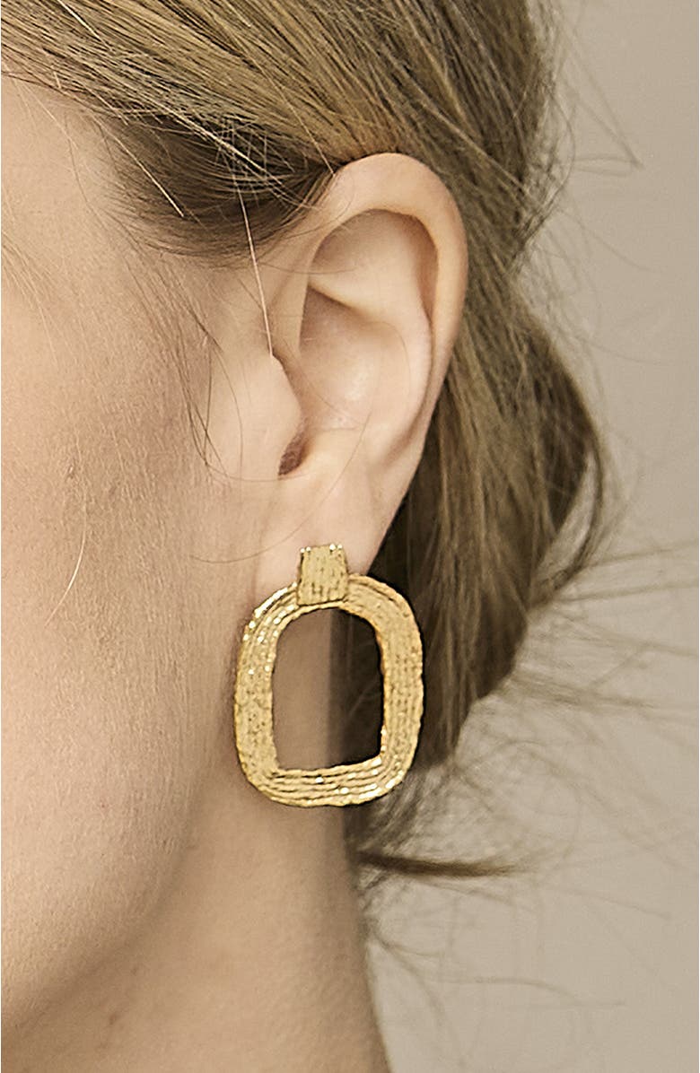 COG Eva Hoop Earrings - 14K Gold Plate, Alternate, color, Gold