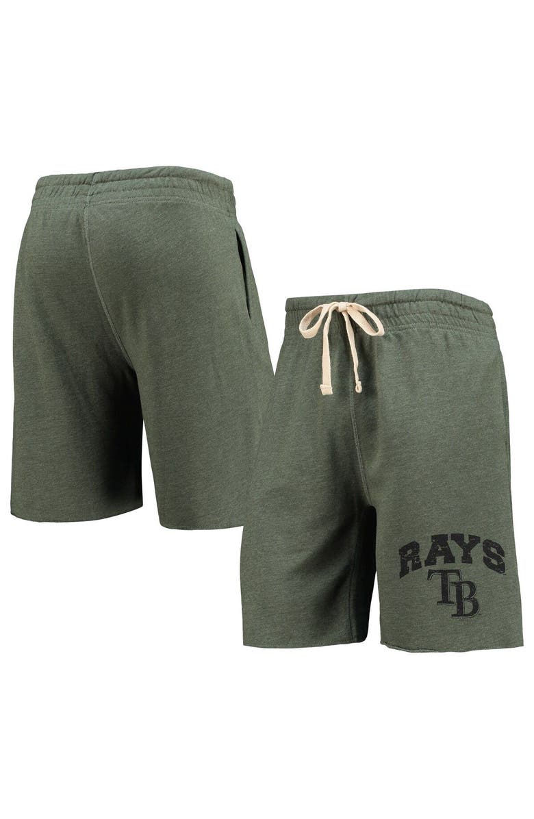 CONCEPTS SPORT Men's Concepts Sport Green Tampa Bay Rays Mainstream Logo Terry Tri-Blend Shorts, Main, color, 