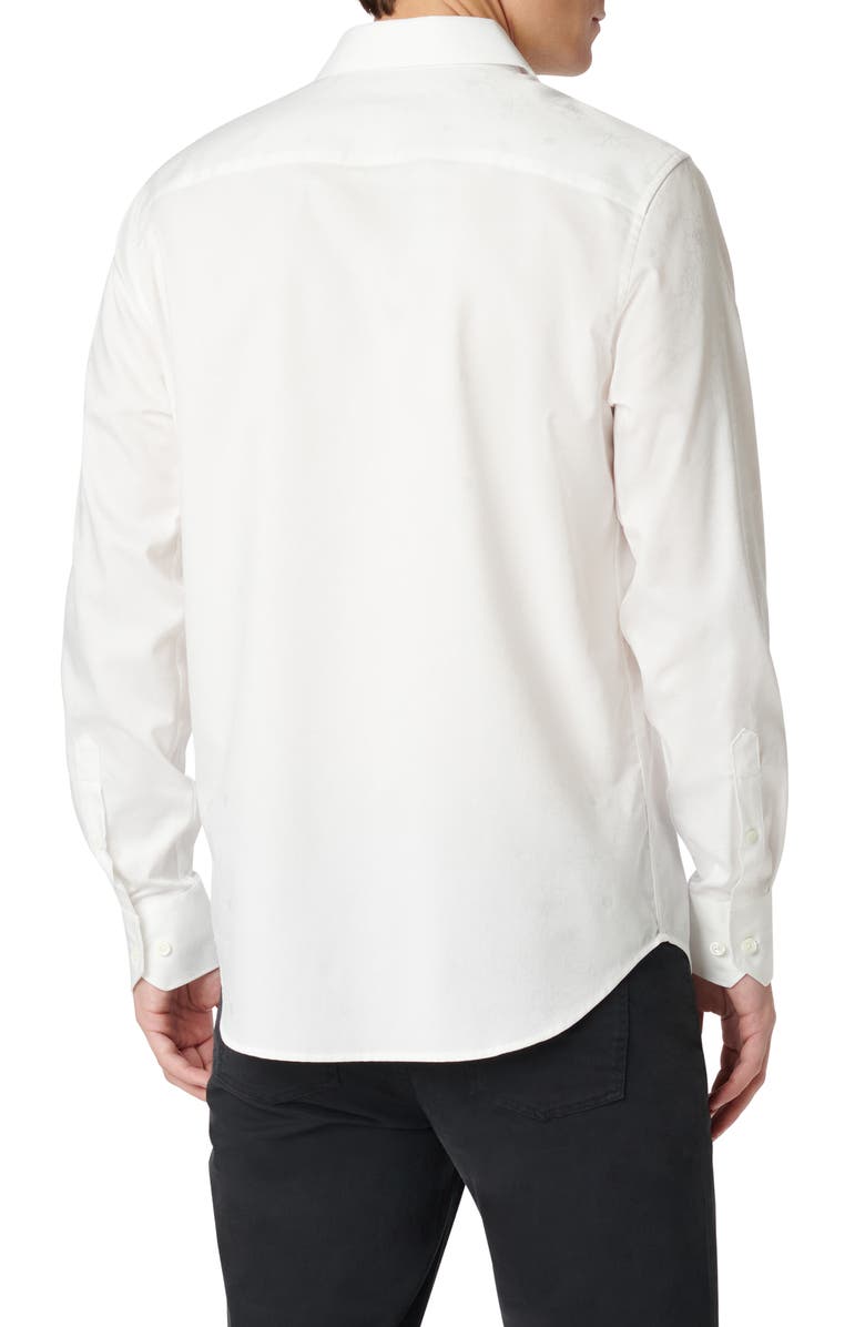 Bugatchi Julian Tonal Floral Stretch Cotton Button-Up Shirt, Alternate, color, 