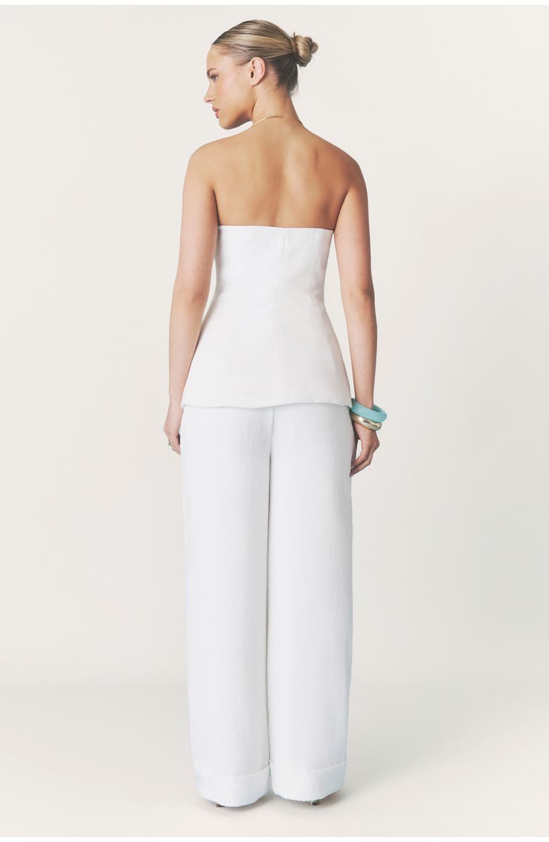 Six Stories Verity Tailored Textured Pants, Alternate, color, White