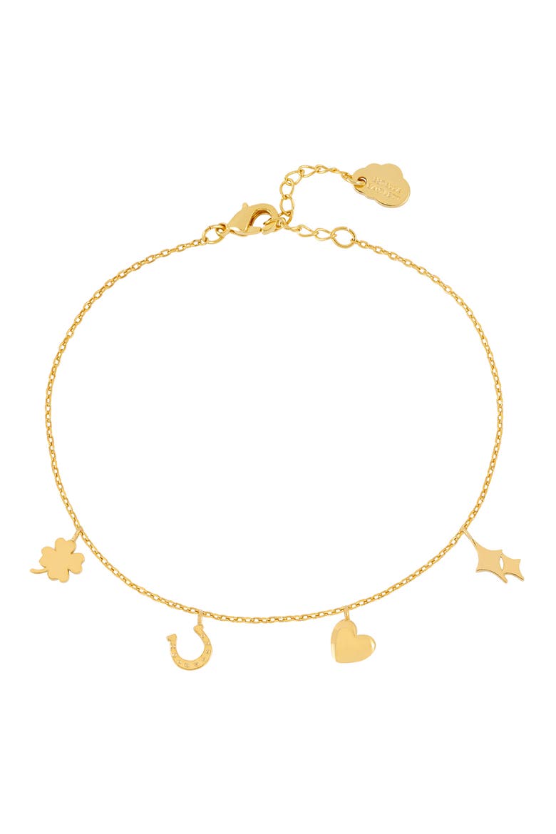 Love & Luck Charm Bracelet, Alternate, color, GOLD