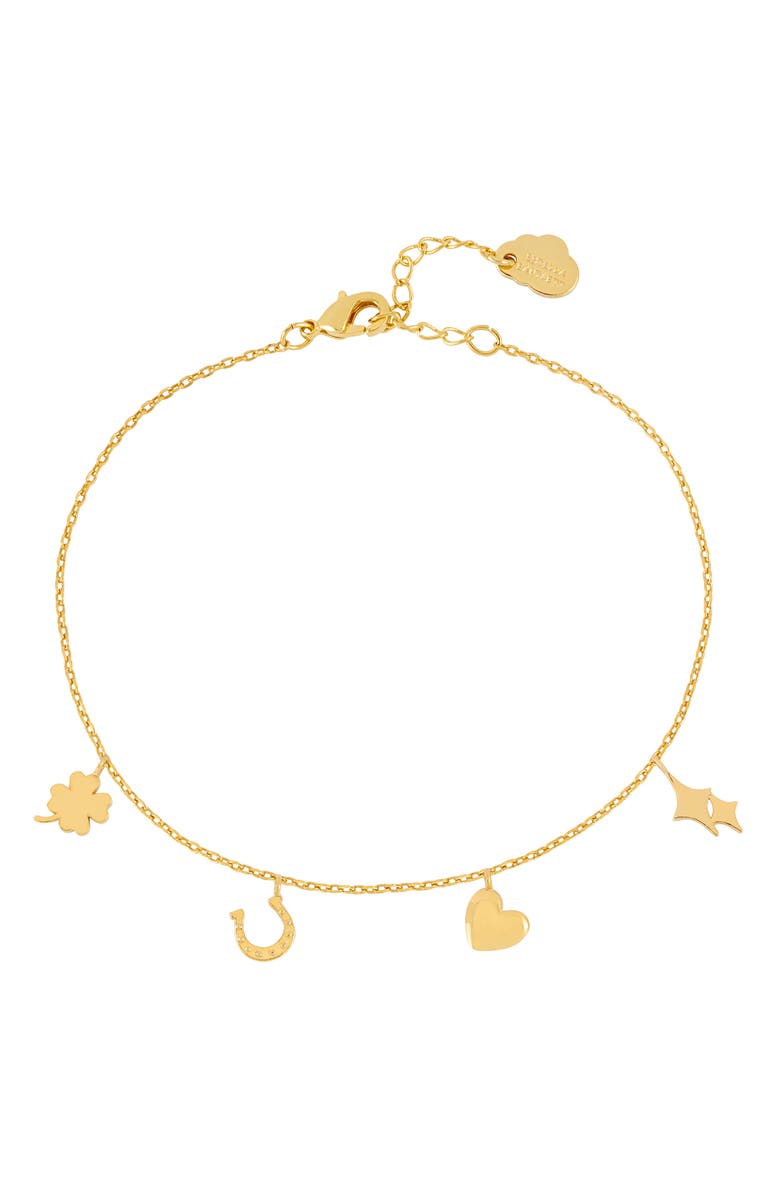 Estella Bartlett Love & Luck Charm Bracelet, Alternate, color, Gold