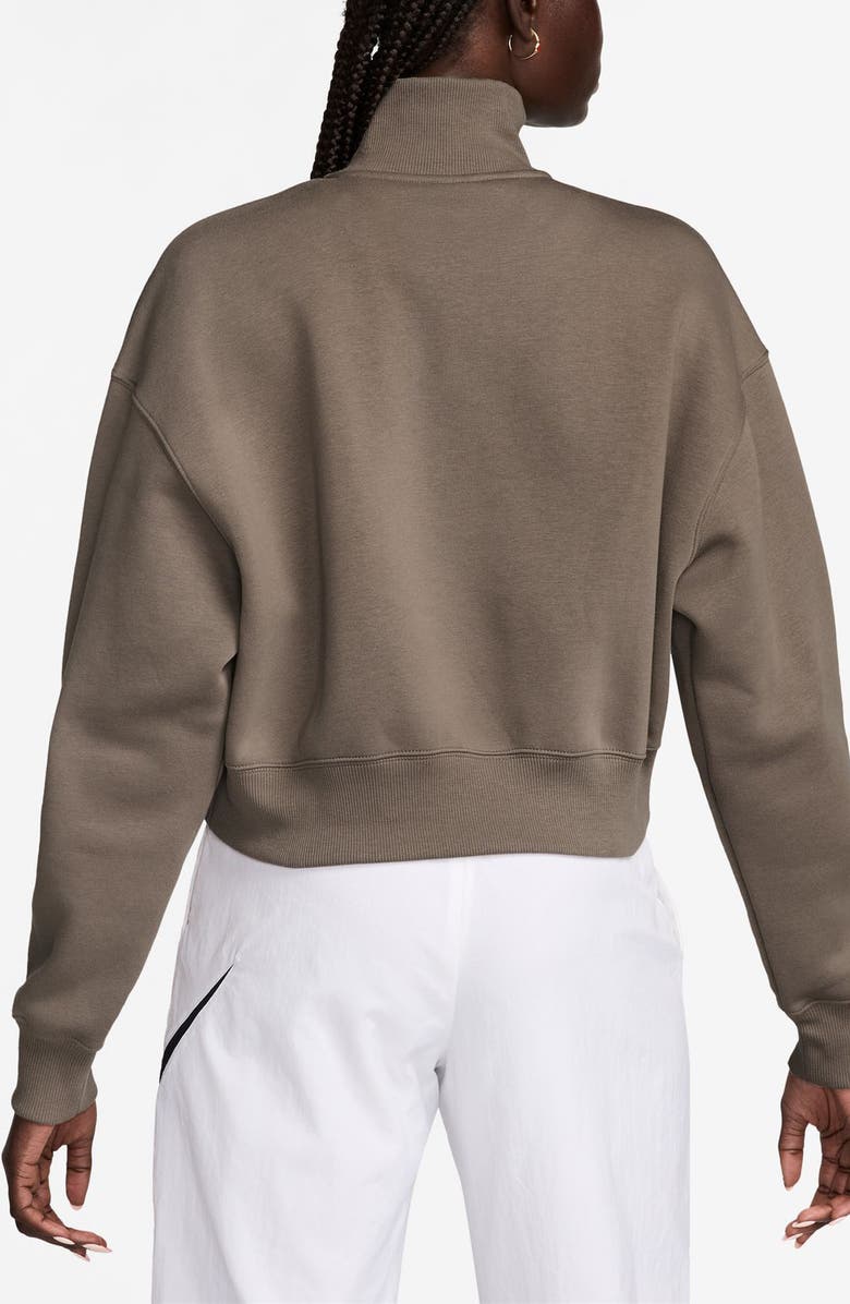 Nike Sportswear Phoenix Fleece Crop Sweatshirt, Alternate, color, Mink Brown/ Sail