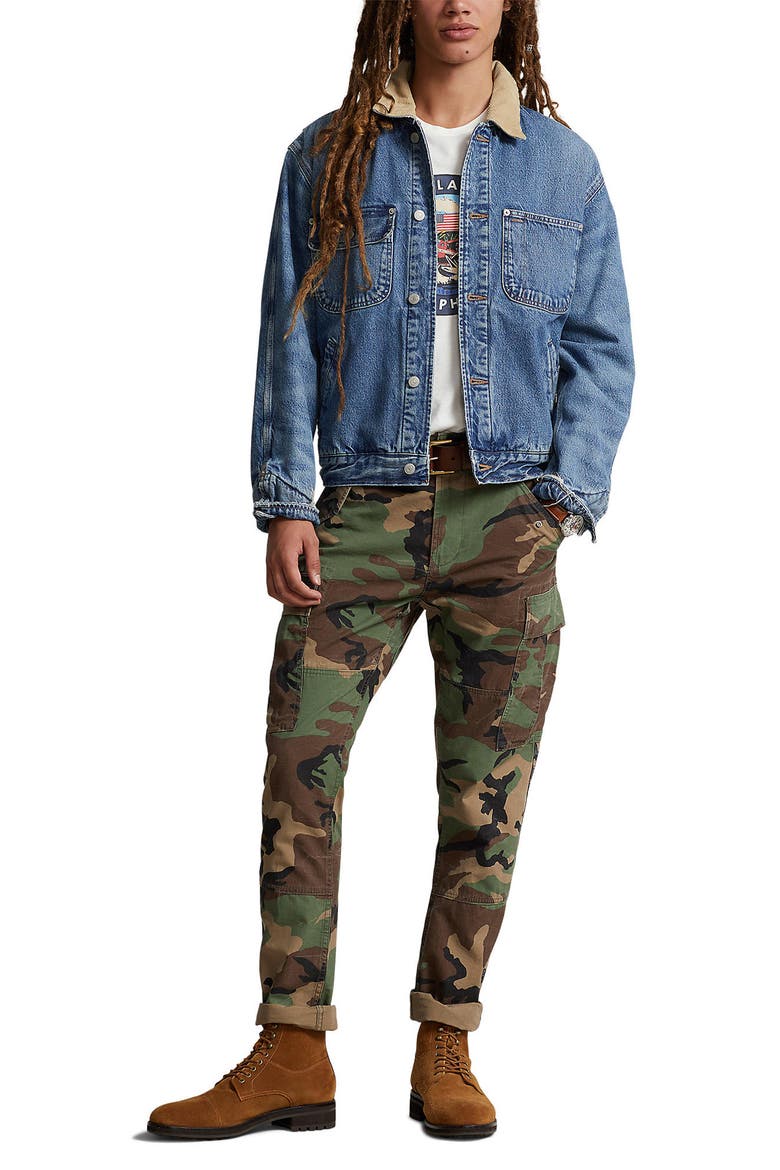 Slub Canvas Cargo Pants, Alternate, color, SURPLUS CAMO