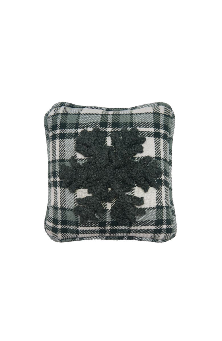 C&F Home Snowflake Throw Pillow, 8" x 8", Main, color, Green