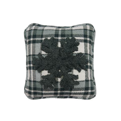 Snowflake Throw Pillow, 8" x 8"