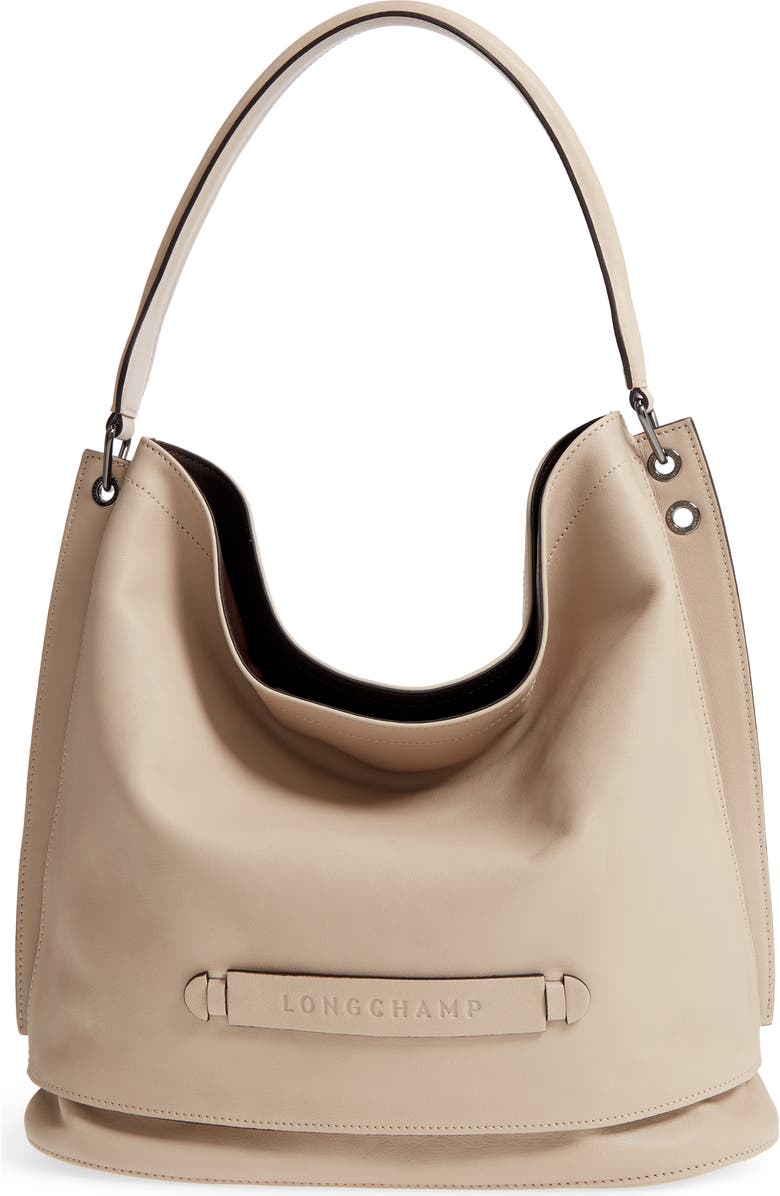 Longchamp '3D' Leather Hobo, Main, color,