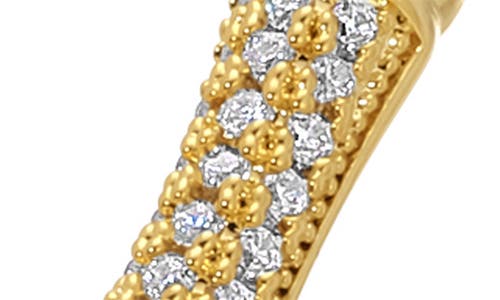 Eye Candy Los Angeles Alma Cz Pavé Bamboo Bangle Bracelet In Gold