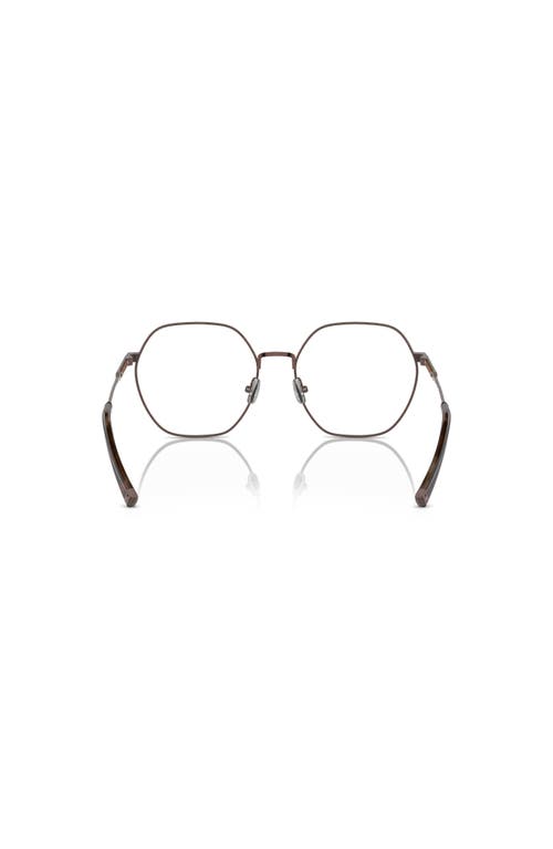 Brunello Cucinelli 55mm Irregular Optical Glasses In Brown