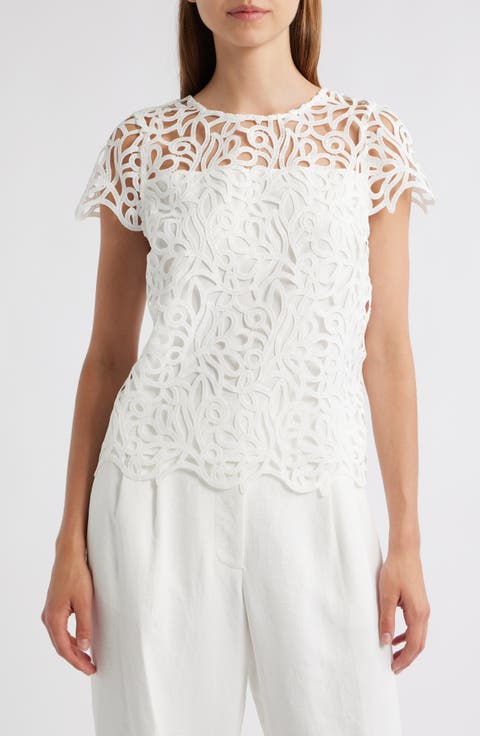 Curled Lace Top (Regular & Petite)