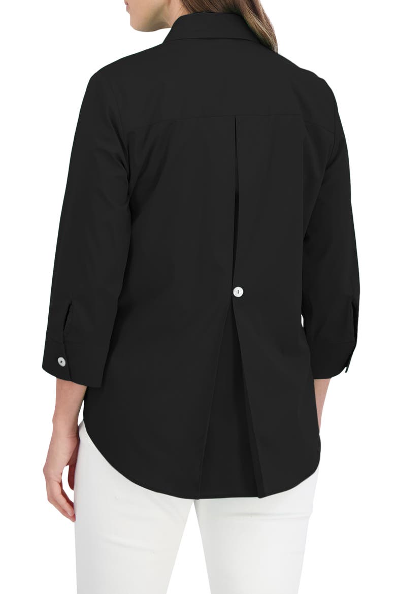 Kelly Button-Up Shirt, Alternate, color, BLACK