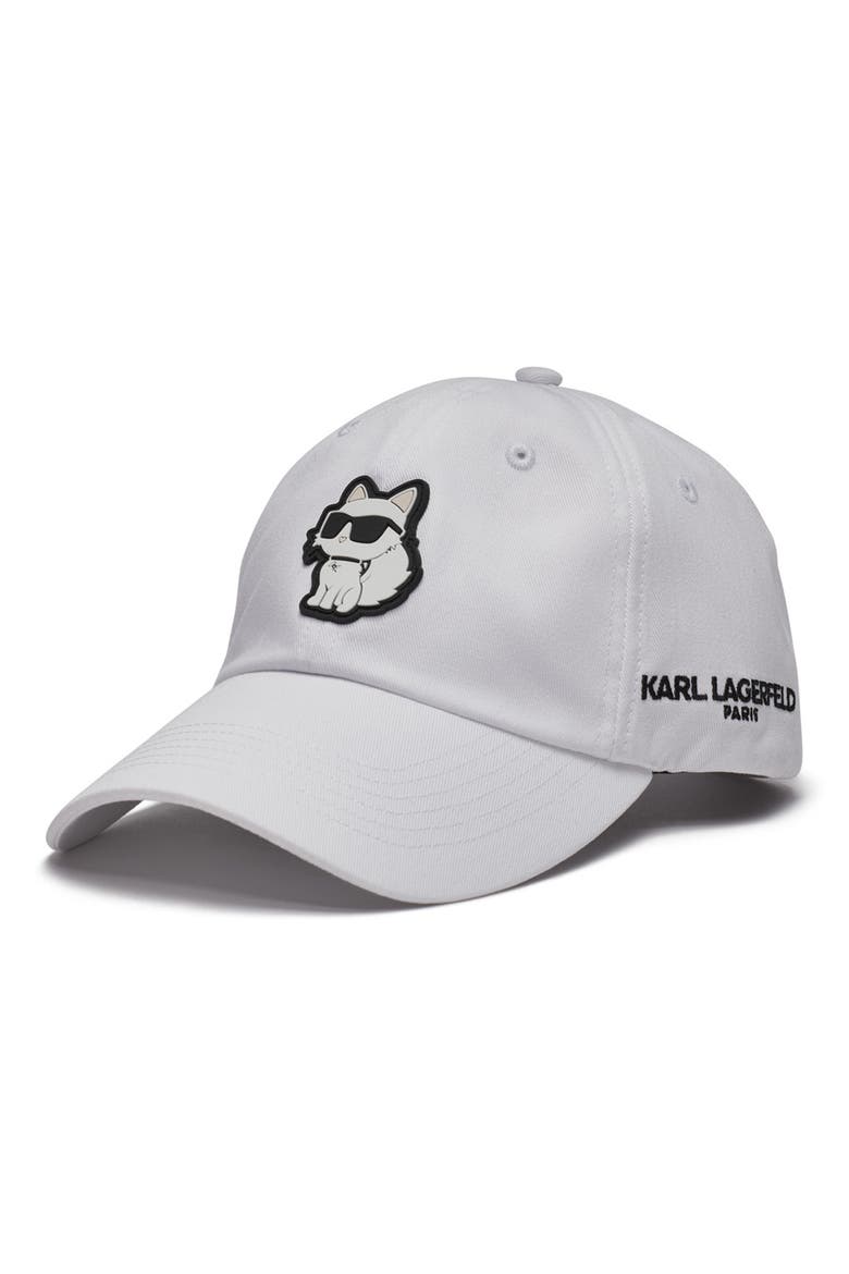 Choupette Baseball Cap, Main, color, WHITE