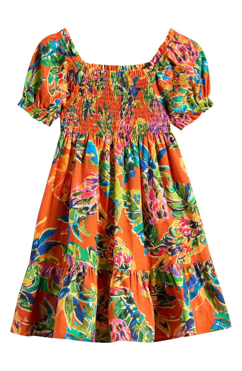Ralph Lauren Kids' Floral Smocked Dress, Main, color,