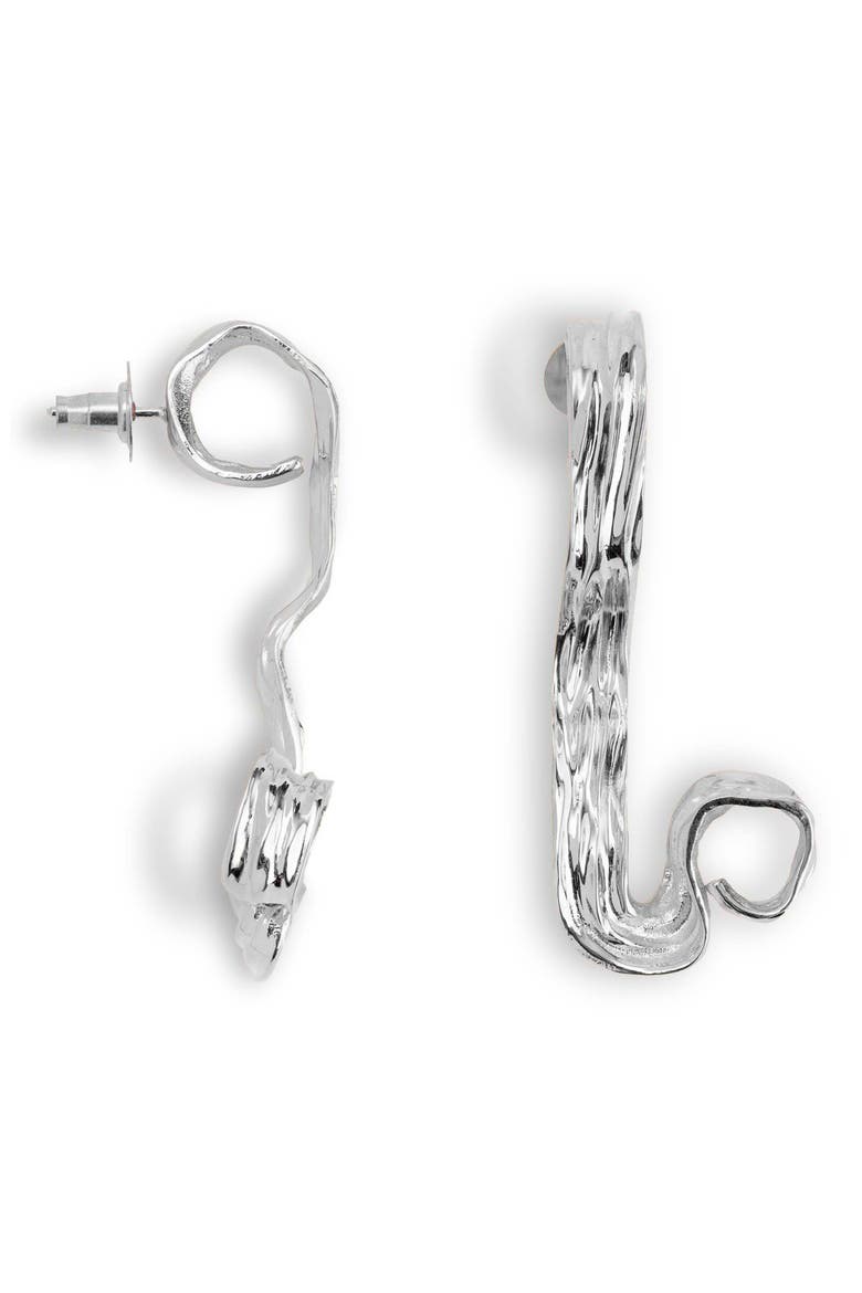 Naisa Drop Earrings, Alternate, color, SILVER