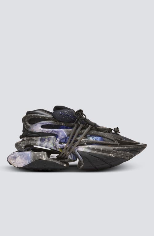 Balmain Unicorn Low Trainers With Earth And Stars Print
