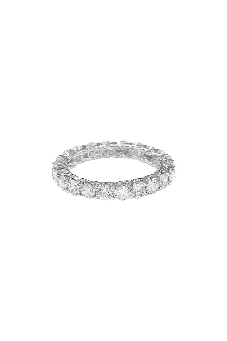 Cubic Zirconia Band Ring, Alternate, color, WHITE