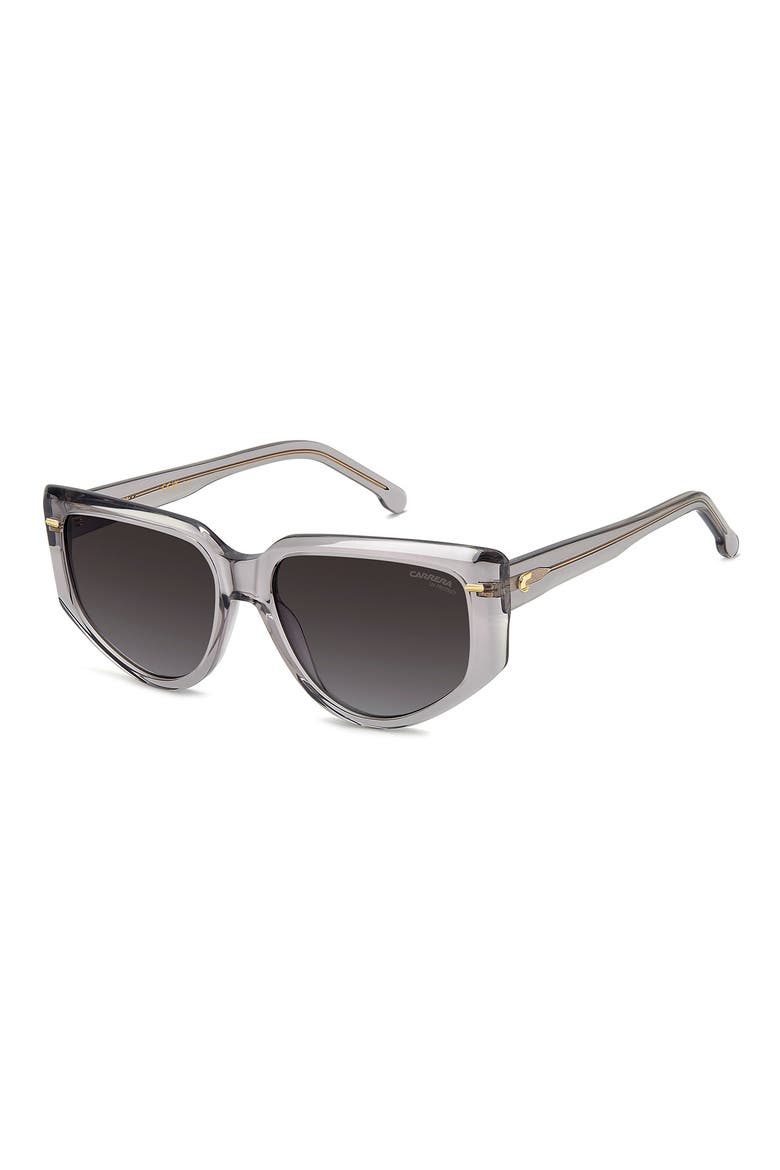 57mm Rectangular Sunglasses, Alternate, color, GREY/ DARK GREY