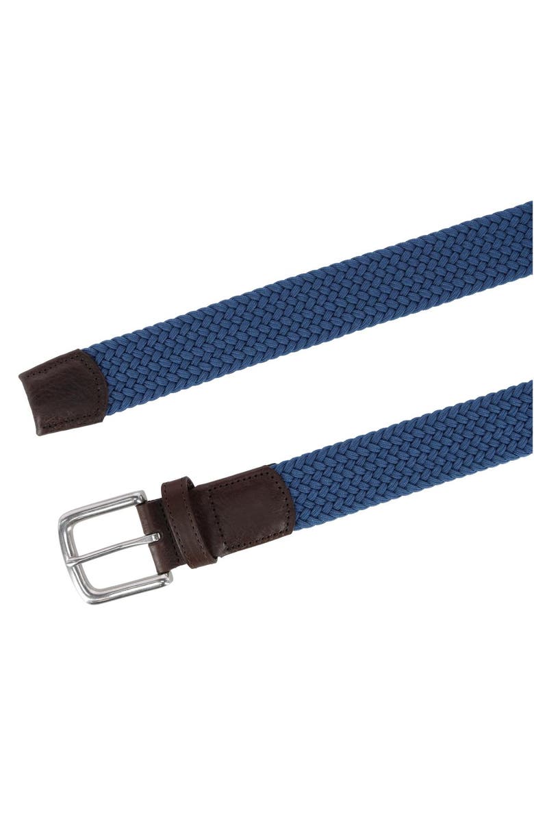 Trafalgar Sarge Solid Stretch Weave Limited Run Golf Belt, Alternate, color, Blue