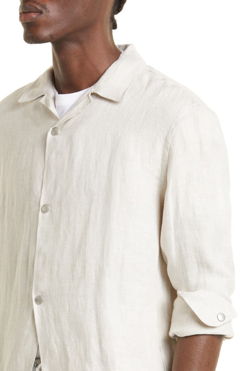 Eleventy Linen Overshirt, Alternate, color,