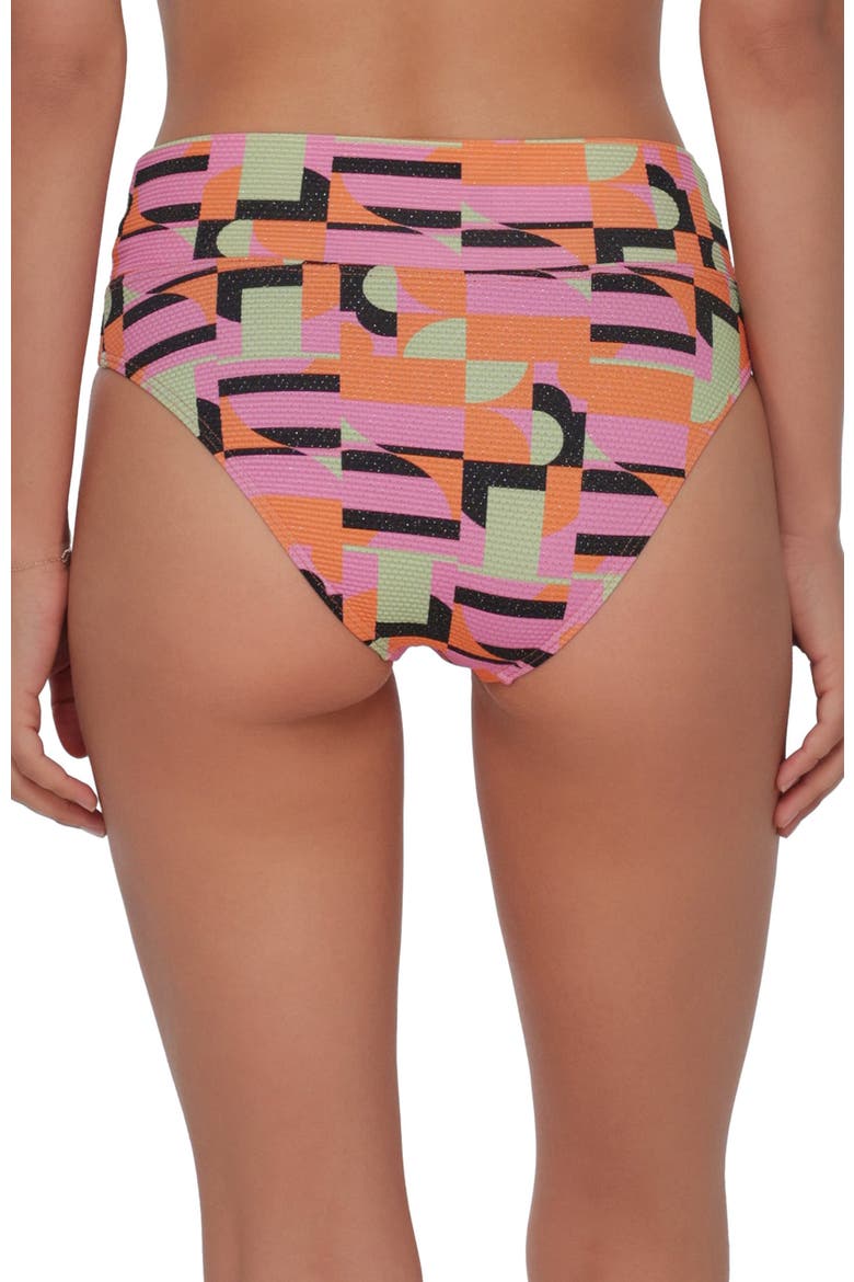 Laura Fold Over Bikini Swim Bottoms, Alternate, color, Mod Mirage Lurex