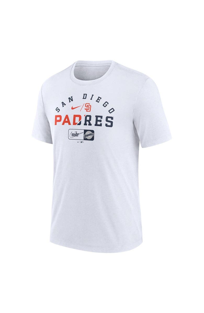 Nike Men's Nike Ash San Diego Padres Rewind Review Slash Tri-Blend T-Shirt, Alternate, color, 
