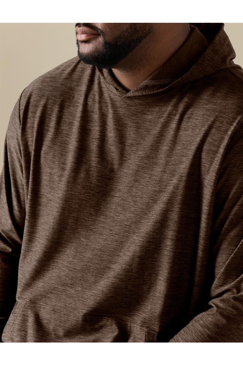 Big & Tall Lightweight Versatility Hoodie, Alternate, color, BROWN MARL