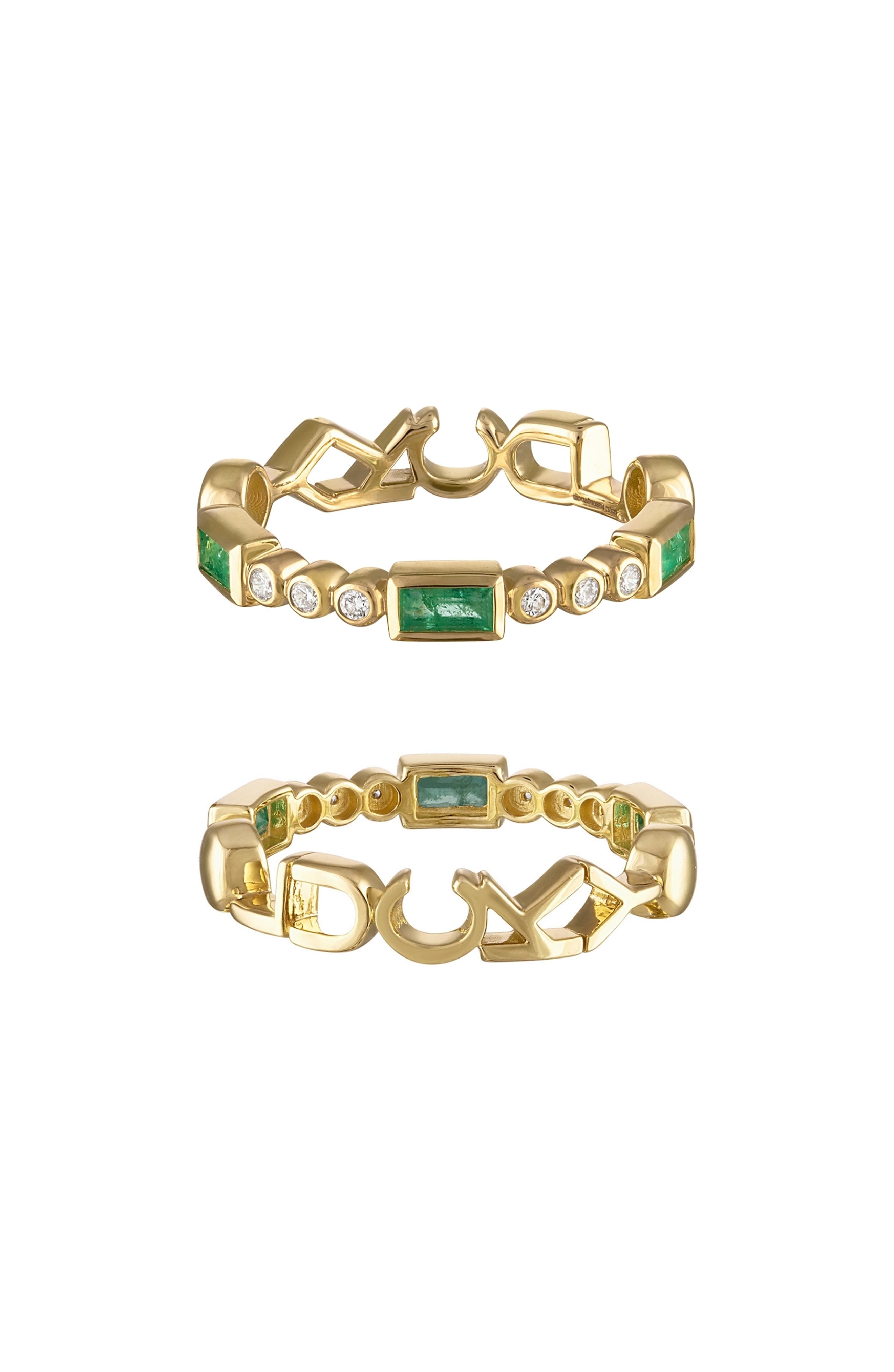 selected YELLOW GOLD, EMERALD