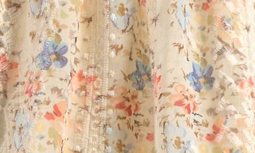 Ava & Yelly Kids' Embroidered Tiered Dress In Ivory Multi