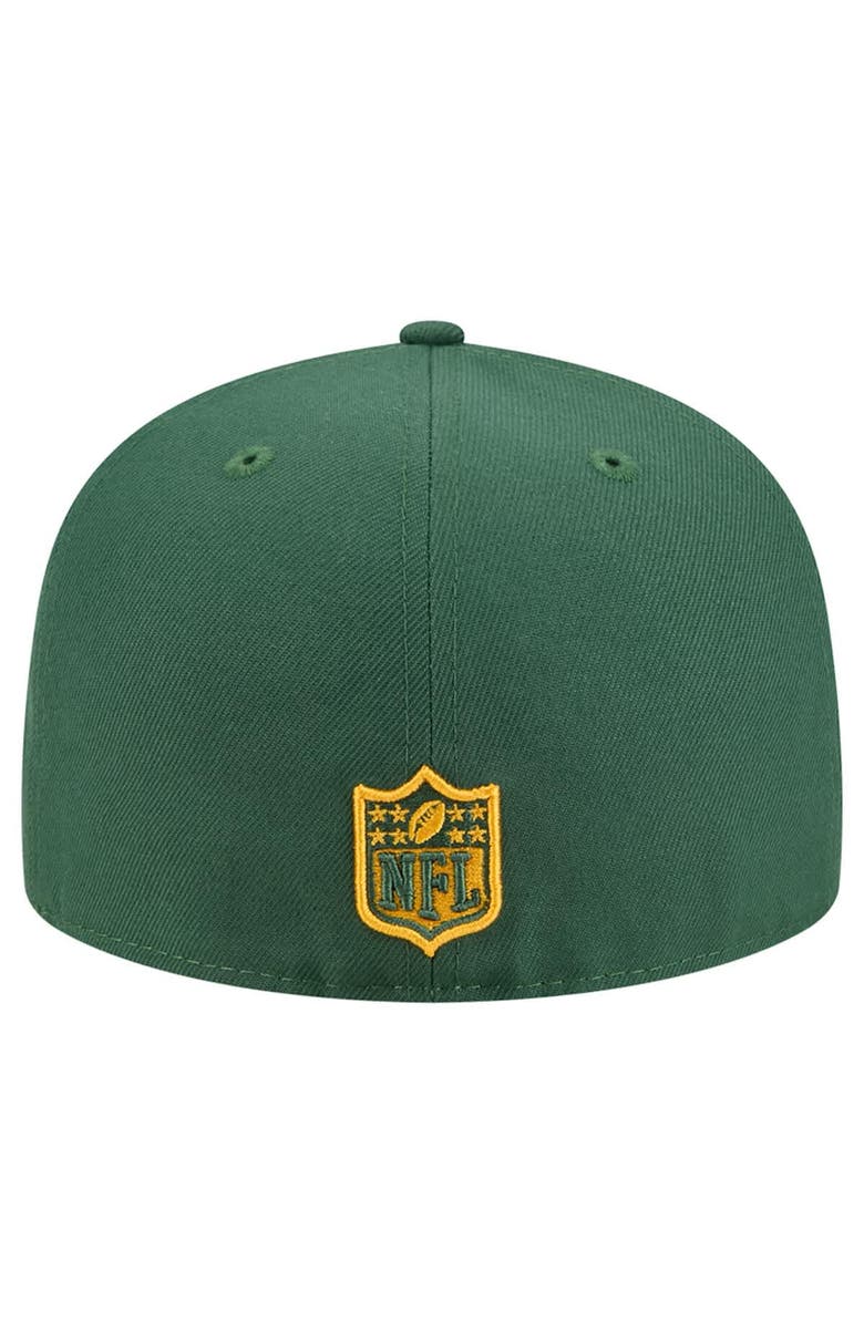 New Era Men
s New Era Green Green Bay Packers Tri-Hit 59FIFTY Fitted Hat, Alternate, color, Green