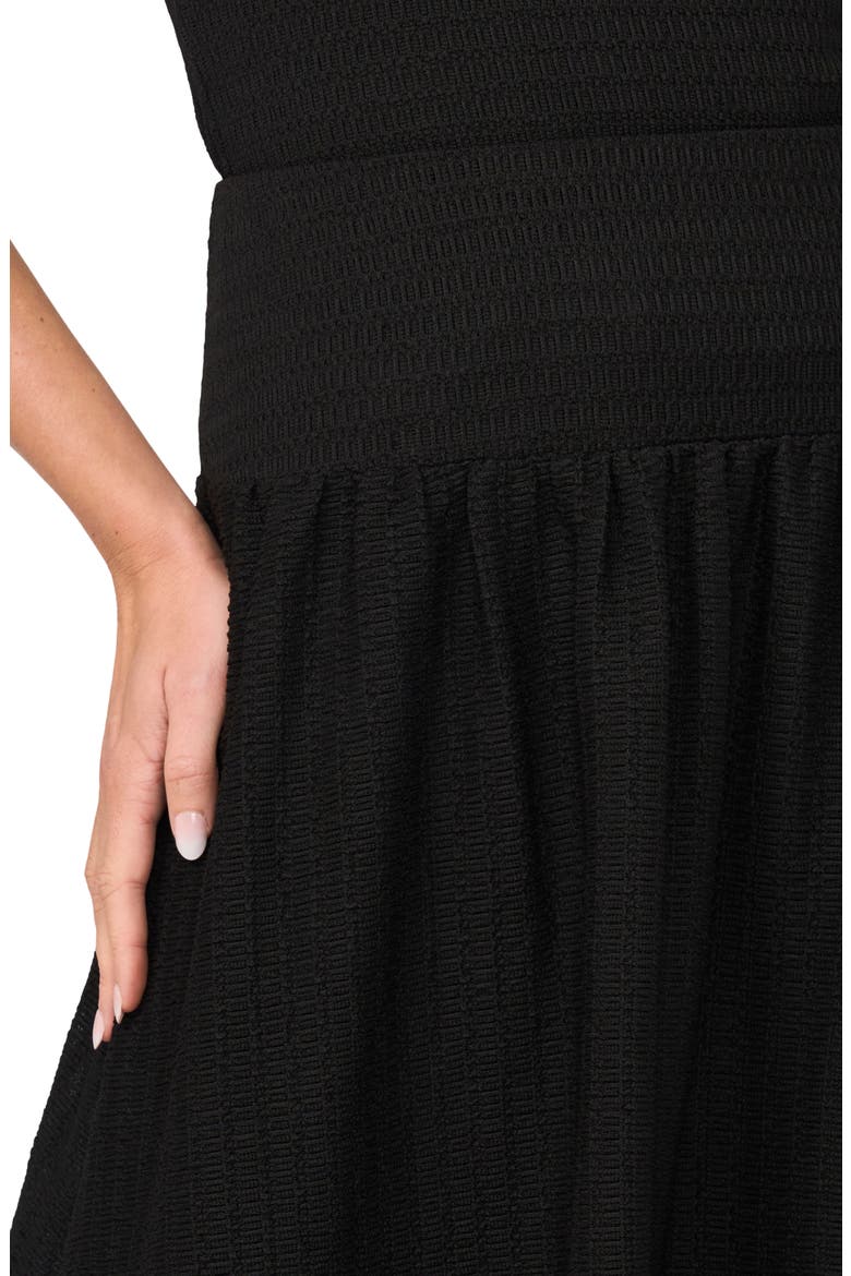 Woven Midi Skirt, Alternate, color, RICH BLACK