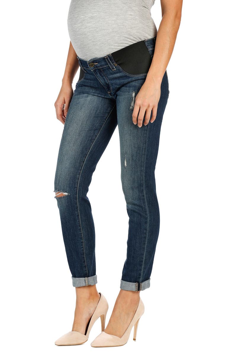 PAIGE 'Jimmy Jimmy' Boyfriend Skinny Maternity Jeans, Main, color, 