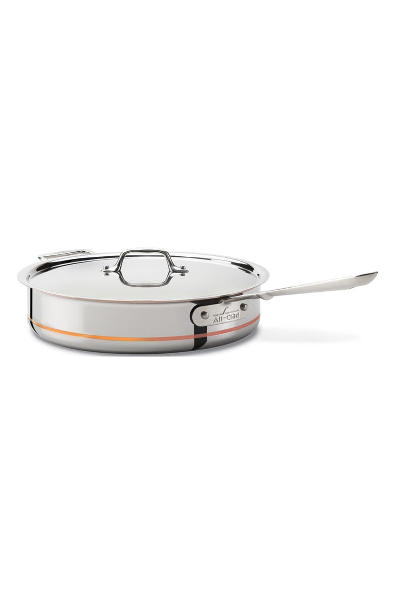 All-Clad Copper Core 5-Ply Bonded 5-Quart Sauté Pan with Lid, Main, color, 